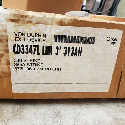 Von duprin cd3347 3' 313 Locksmith