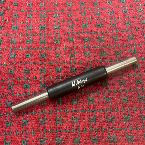 Mitutoyo Micrometer Standard Bar, 5” Length,