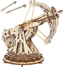 ROKR 3D Wooden Puzzle Justice Guard Epic War Ballista Cannon DIY Model Kids Toys