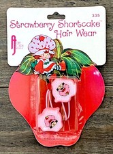 Strawberry Shortcake 1980 Hair Wear Rubber Bands Factory Sealed on Card Vintage