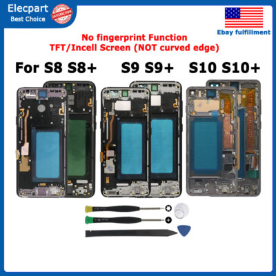 LCD Display For Samsung S10 Plus S10 S8 S8+ S9+ Incell/TFT Touch Digitizer Frame