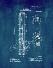 Invalid-bed Patent Print Midnight