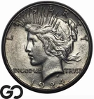 1924-S Peace Dollar, Choice Uncirculated++/BU Better Date