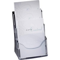 Sigel LH130 Tisch-Prospekthalter Aus Acryl Mit 3 FäChern, DIN A4, Transparent -