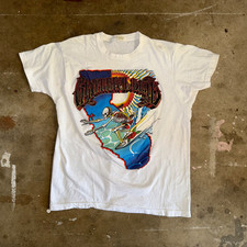 1986 VINTAGE 80s THE GRATEFUL DEAD CALIFORNIA T-SHIRT SZ M RICK GRIFFIN SKELETON
