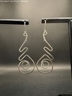 Two Pairs of Bohemian Minimalist Style Sterling Silver Drop Earrings -65mm, 55mm — photo 3