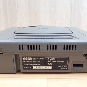 Sega Saturn Japanese Gray Console with 2 controllers, 6 games & cables tested