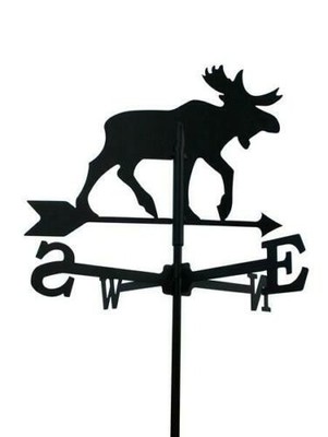 SvenskaV Wetterfahne  Elch Rentier Rudolf klein Stahl schwarz