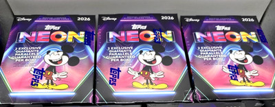 2026 Topps Disney Neon Blaster Box Lot of 3 Factory Sealed Fast Ship!