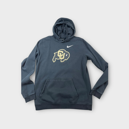 Black Nike CU Colorado Buffaloes Hooded Sweatshirt Hoodie Men's M Medium
