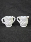 Vintage Westmoreland Milk Glass Thumbelina Set of Creamer & Sugar