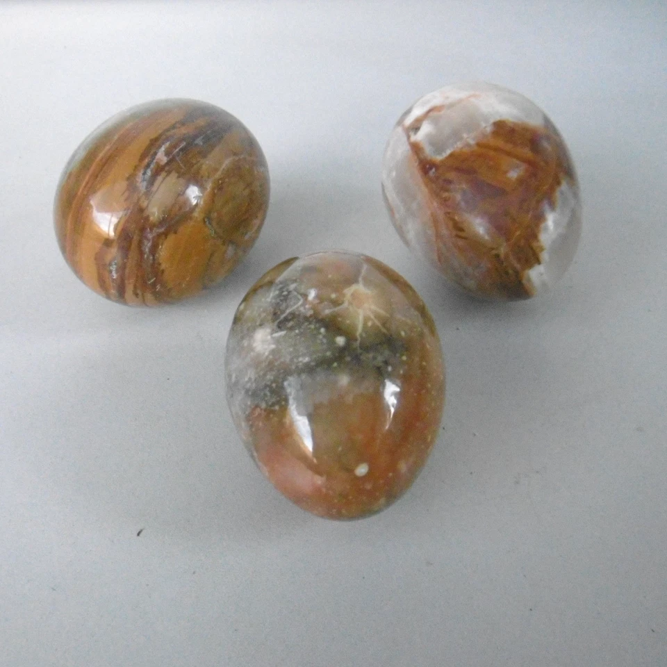 3 oeufs a repriser en pierre onyx polie - Photo 3/4