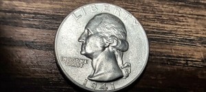 1941 AU/UNC Silver Washington Quarter