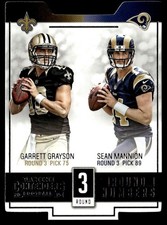 2015 Panini Contenders Round Numbers Garrett Grayson/Sean Mannion New Orleans