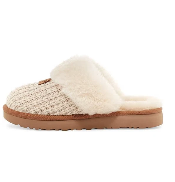 EXCLUSIVE OFFER UGG Cozy Knit Slippers - Cream, Medium - Image 4 of 4
