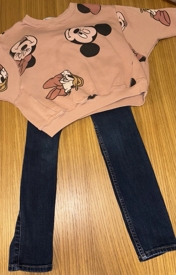 Lil Remix Outfit: Retro Disney Sweatshirt & Slim fit Abercrombie Jean - Image 3 of 4