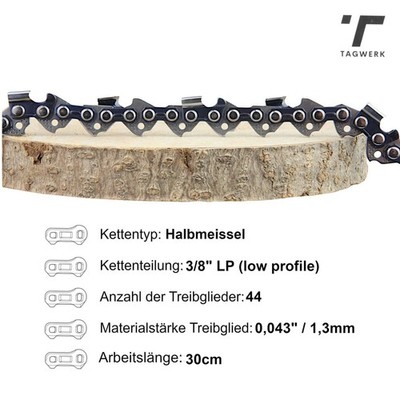 4 x Sägekette 3/8'' LP 1,1mm 30cm 44TG Glieder für Stihl MSA220.0C MSA220.1T