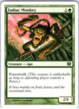 Zodiac Monkey C 9th Edition Magic the Gathering MTG LP