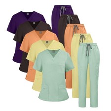 Unisex Medical Scrub Set: Lightweight, Breathable Doctor/Nurse Uniform