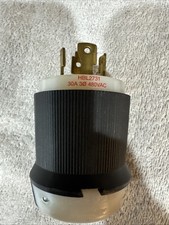 Hubbell HBL2731 Locking Plug, 30 A, 480V Ac, 3 Poles, 3 Phase, 4 Blades,