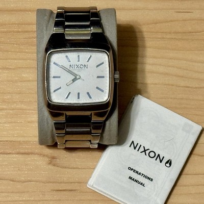Nixon The Manual Show Don't Tell Silver Men's Vintage Surf Analog