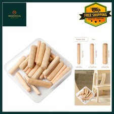 21 Pcs Wood Dowels & Groove Plugs, 6mm 8mm 10mm Hardwood Crafts