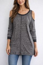 Maurices Sweater Design Dress Women S Heather Gray Long Could Shoulder Sleeves.