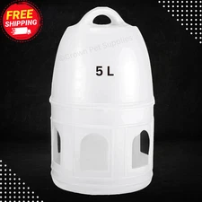 5 L Bird Water Drinker Pigeon Water Dispenser Feeder with Hanging Handle