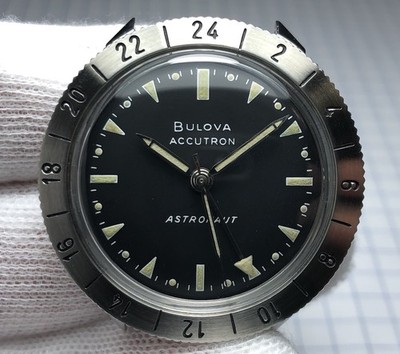Restored 1967 Bulova Accutron Astronaut GMT Tuning Fork 214HN Men's Watch