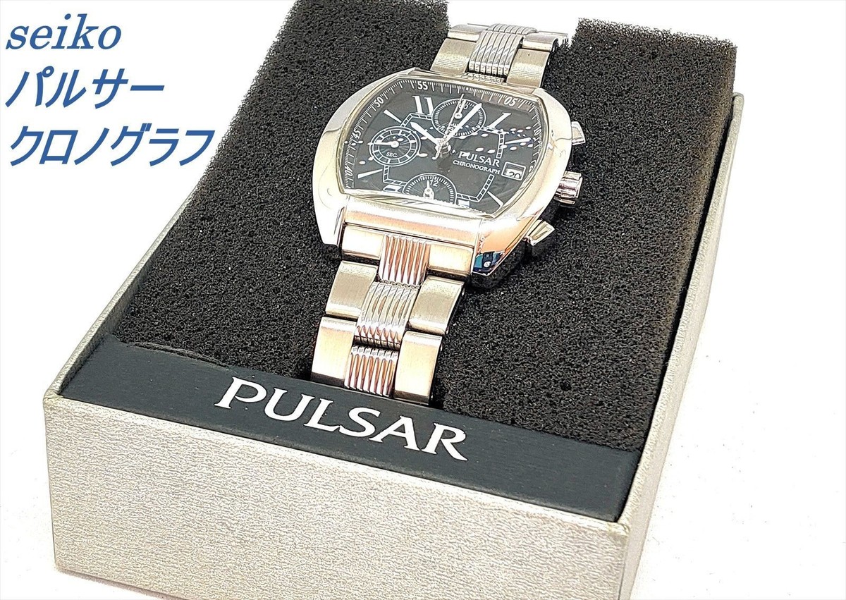 Seiko Pulsar Chronograph Men's Watch PF3 Cal.7T62 Rare Collectible