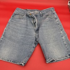 Wrangler Mens 34 REG Relaxed Fit Blue Denim Jean Shorts