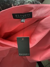 Eloquii Women’s One Shoulder Column Dress with Bow, Coral, size 20, BNWT!