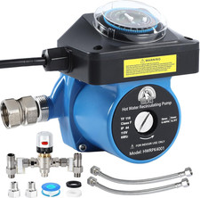 Instant Hot Water Recirculating Pump Kit for Tank Water Heater, Circulation Pump