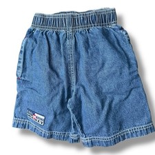 Vtg 90s Disney Store Blue Denim Shorts with Elastic Waistband toddler boy 4t