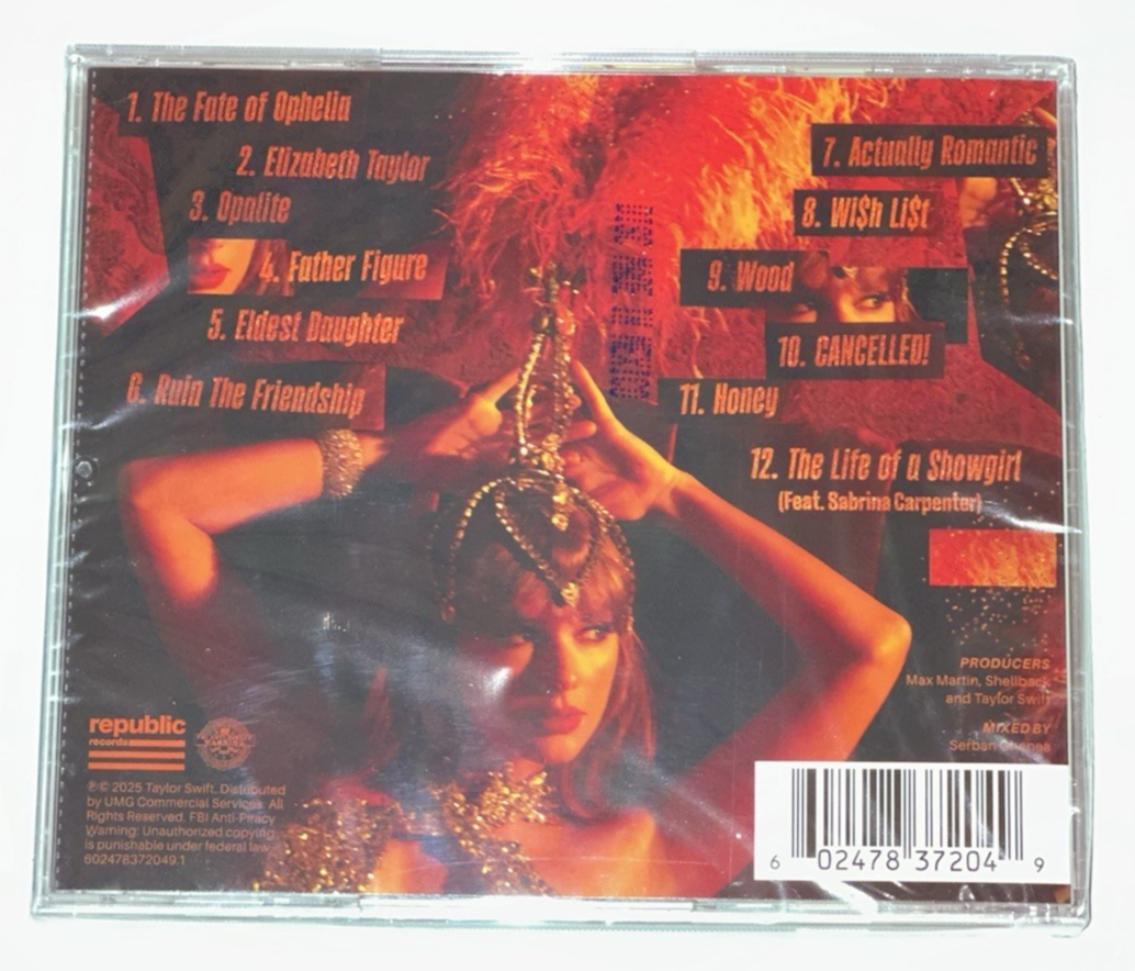 ミュージシャン New album Sweat & Vanilla Perfume Poster Taylor Swift: Life of a Showgirl Sweat & Vanilla Perfume CD w