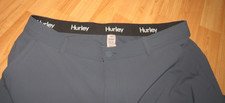 NWOT New HURLEY Men's Blue Grayish Blue Pants 38 X 30 Polyester Flat Front