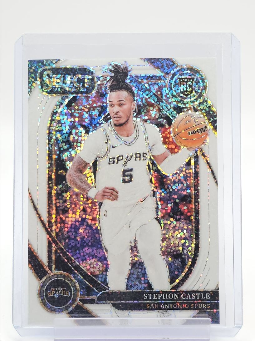 STEPHON CASTLE 2024-25 SELECT COURTSIDE ROOKIE WHITE SPARKLE RC Q1300-1