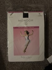 Mondor medium 52 Black Footless Tights Brand New In Package