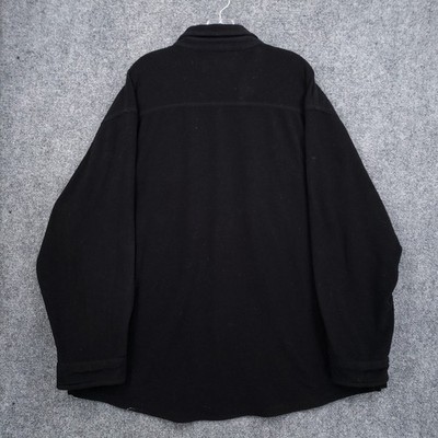 Harley Davidson Shacket Mens 2XL XXL Black Long Sleeve Fleece