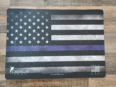 Cerus Gear Police Support Flag Handgun Gun Cleaning Mat Thin Blue Line Promat