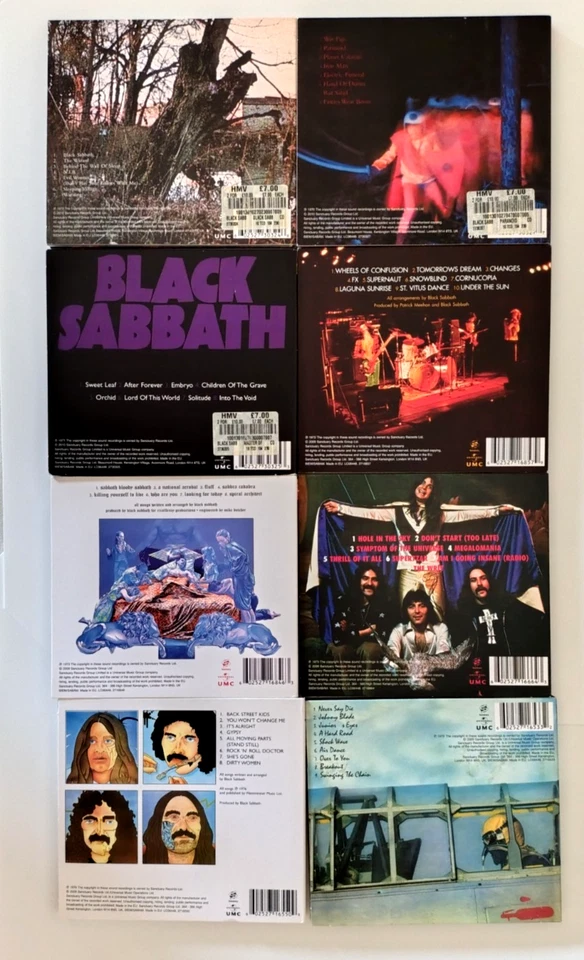 CD Black Sabbath lotto bundle 2010 EU 8 CDS digipak remastered UMC Vertigo M/M - Image 2 of 4