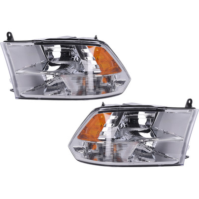 Fits RAM FULL SIZE P/U 13-18 HEAD LAMP RH, Assembly, Halogen, Reflector Type, Ch
