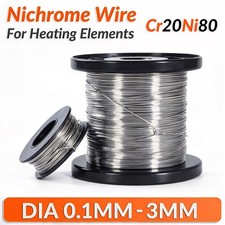 Nichrome Resistance Wire Nickel Chrome Heating Element Dia 0.1/ 0.12/ 0.15 ~ 3mm