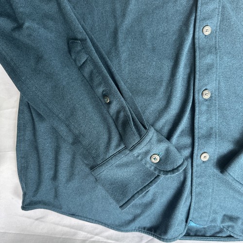 UNTUCKit Shirt Men’s M Blue Button Up Long Sleeve Performance Perf Tee BD - Picture 8 of 12