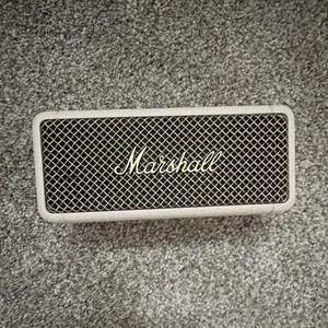 Marshall Emberton Portable Bluetooth Speaker, Cream, Rectangular