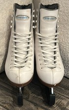 Nice Riedell White Leather Ice Figure Skates Ladies/Girls Size 5