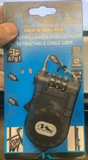 M-Wave Lock N Roll D 14.9 Cable Lock - Self-Retracting 1.4mm Combination Lock