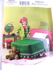 Vogue 8177 18" Doll Bedroom Furniture Set Sewing Pattern UNCUT Vanity Table
