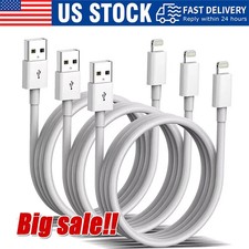 3PACK USB Data Fast Charger Cable Cord For Apple iPhone 5 6 7 8 X 11 12 13 MAX
