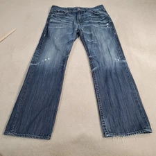 Big Star Jeans Mens 36 R Blue Pioneer Boot Cut Faded Dark Wash Denim Designer